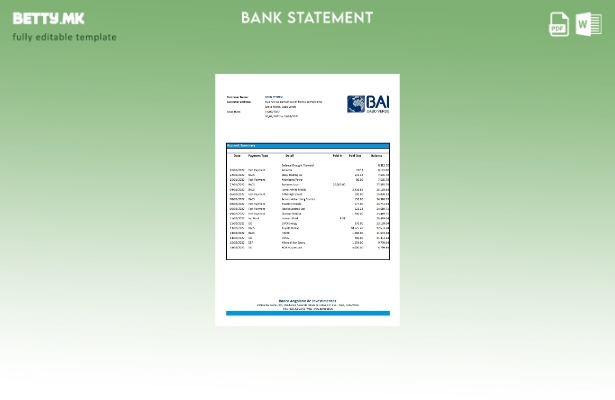 модерен стил Cabo Verde Banco Africano de Investimentos шаблон за ексел банкарск